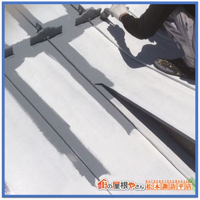 松本市屋根遮熱塗装　ダメ込み